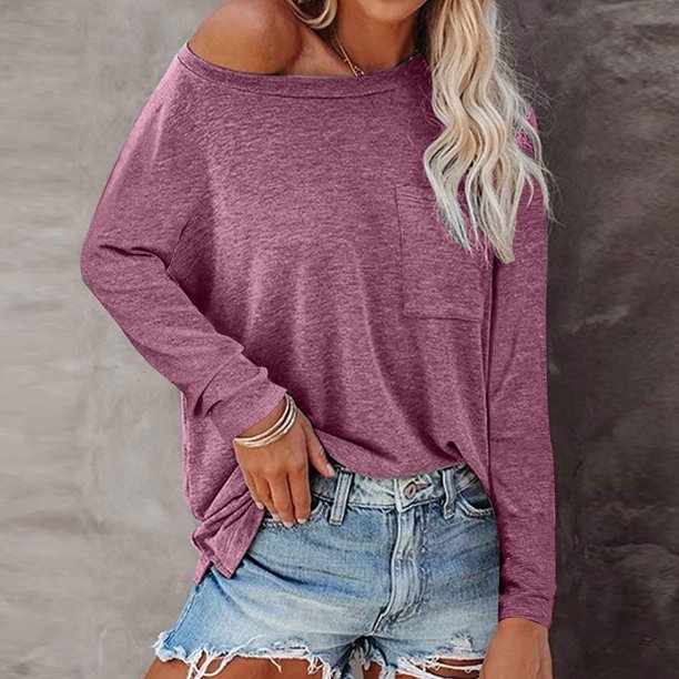 ICHUANYI Liquidación Blusa casual de verano de manga larga con cuello redondo para mujer ICHUANYI WER2023082201175