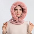 thumbnail image 4 of Gorro de invierno para mujer Gorro de una sola pieza Pasamontañas de punto con forro polar, 4 of 5