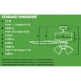 thumbnail image 3 of Hunter, 52 inch, Ceiling Fan, Modern, White Finish - Perfect for any room, includes light fixture and is wet rated for outdoor use., 3 of 3