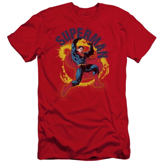 Superman A Name To Uphold Premium Adult Slim Fit 30/1 T-Shirt Red
