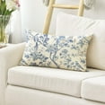 thumbnail image 5 of Spring Chinoiserie Trees and Birds Blue and White Throw Pillow Cover, 12 x 20 Inch Grandmillennial Cushion Case Decoration for Sofa Couch Farmhouse, 5 of 6