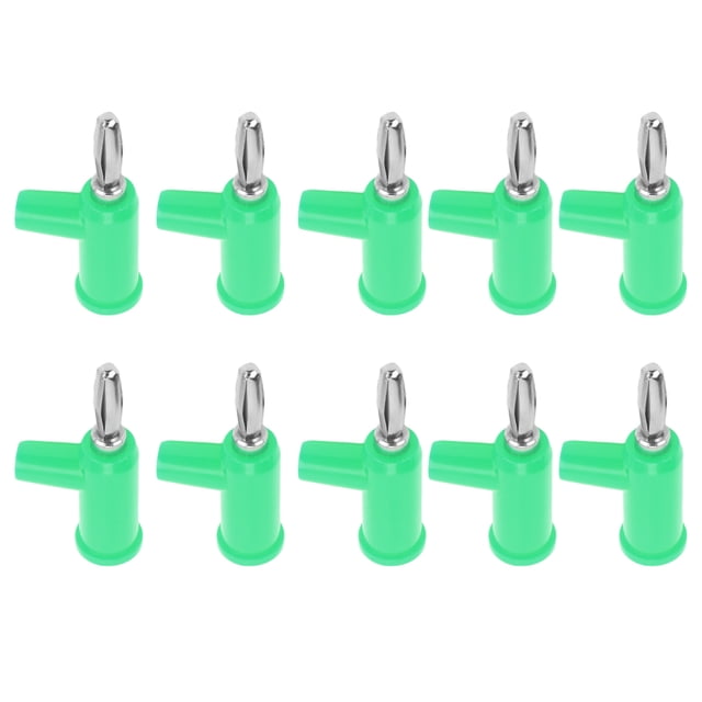 Apoleble 10 piezas de 10 piezas plan de plátano apilables 4 mm/0.2 pulgadas de latón sin conector de plátano apilable para accesorios de seguridad para accesorios de segurida