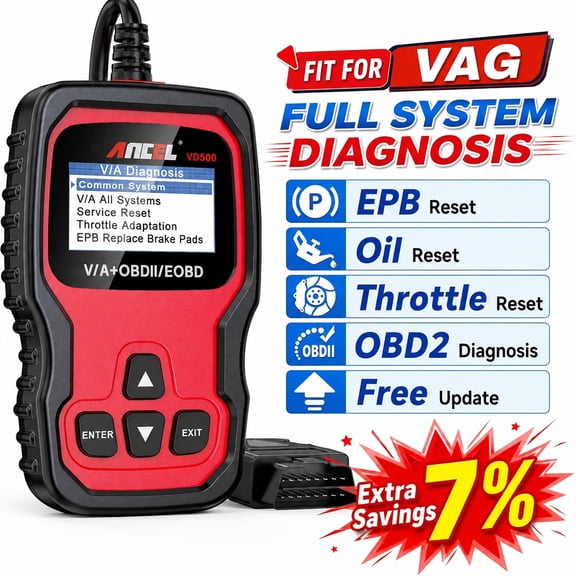 Ancel VD500 OBD2 Scanner Code Reader All System ABS SRS EPB IMMO Automotive Diagnostic Tools