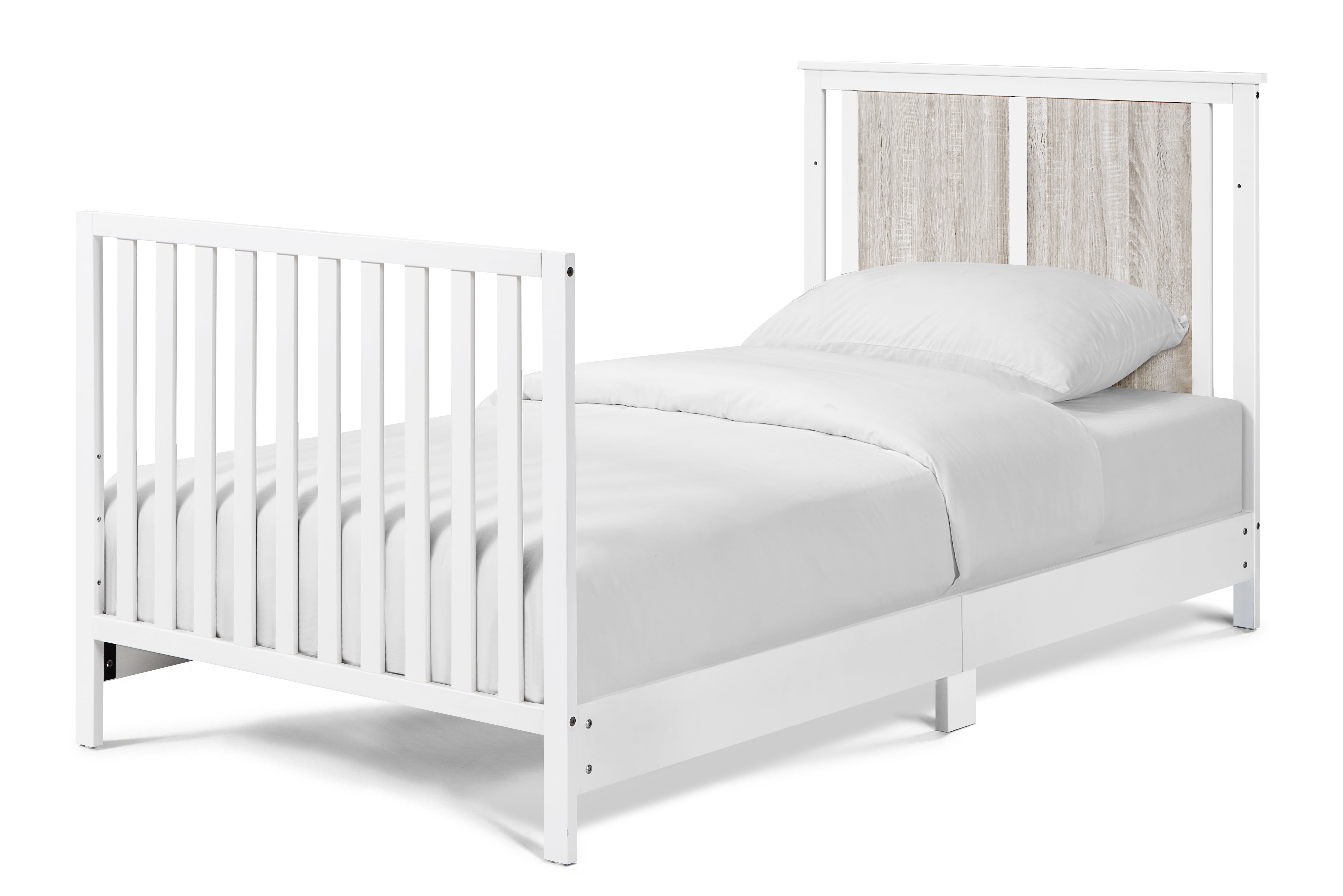 Suite Bebe Connelly Mini Crib with Mattress Pad, White & Rockport Gray
