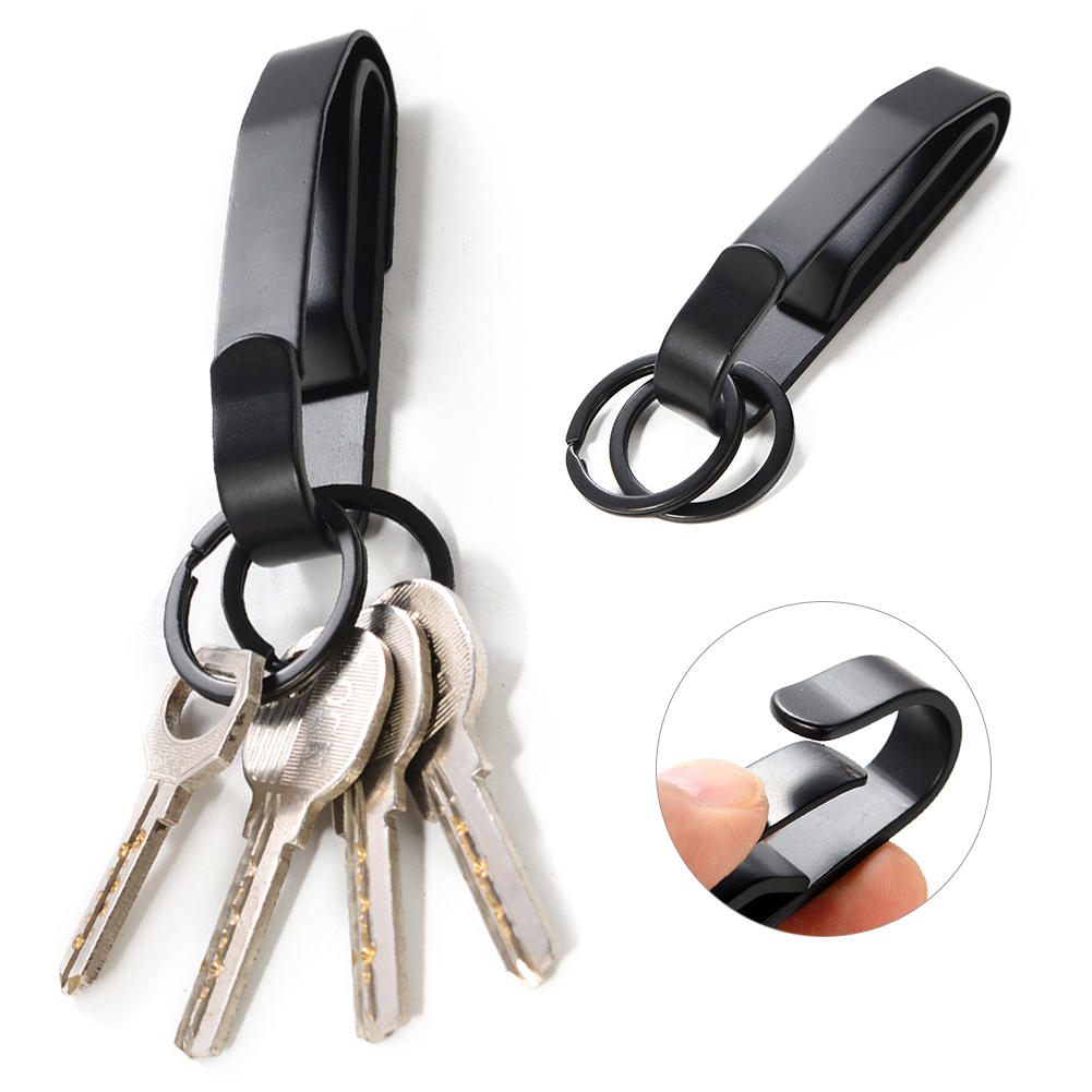 MI-YUKI Stainless Steel Spring Key Chain Carabiner Climbing Belt Buckles  Key Ring