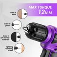 thumbnail image 6 of Tool Set: Tool Kit with 8V Cordless Drill, Hand Toolbox with storage case, Tool set for Home Repairs 126 Piece, 6 of 7
