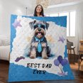 thumbnail image 2 of Happy Father's Day Best Schnauzer Cool Dad Ever Quilt Blanket Miniature Schnauzer Dog Lover Cozy Comforter Throw Blanket - 12007, 2 of 5