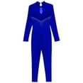 thumbnail image 6 of ranrann Women's One Piece Jumpsuit Rompers Long Gymnastic Leotard Figure Ice Skating Dance Jumpsuit Blue XXL, 6 of 7