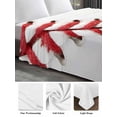 thumbnail image 5 of King Size Flat Sheet Only, Baseball Soft Brushed Microfiber Bed Sheets, Red White Texture Sports Ball Minimalist Hotel Quality Breathable Bedding Top Sheet, Easy Care, 105"x98", 5 of 9