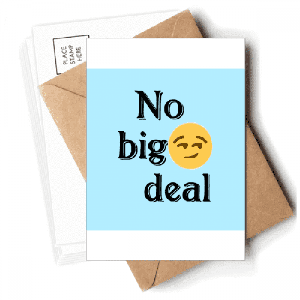 Cartes Postales expression Pas Grande Affaire Enveloppes Cartes Vierges pour Envoi