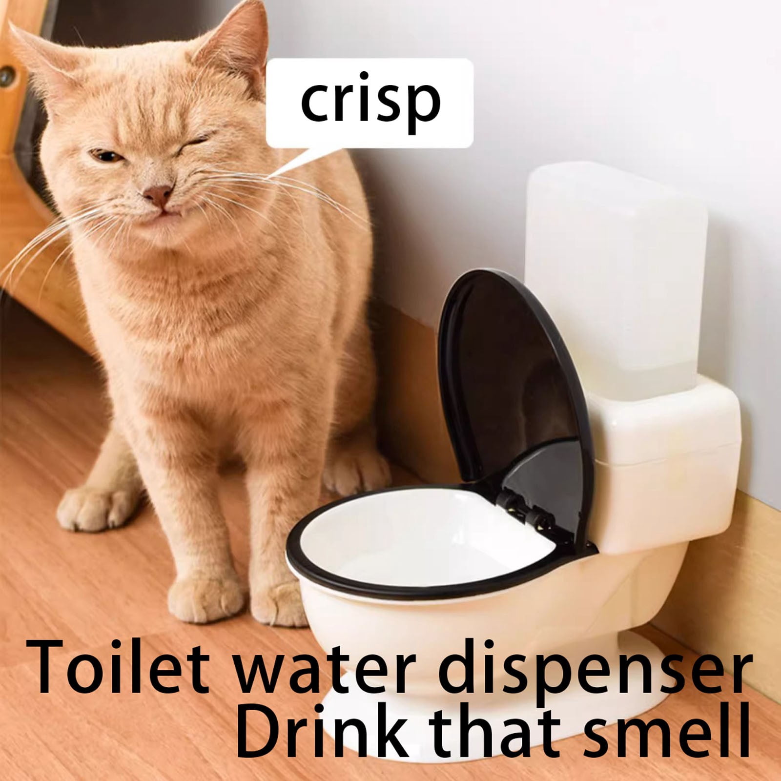 Pet Waterer Water Bowl Gravity Feeder Nolvety Detachable Toilet Shape Automatic Water Dispenser Drinking Fountain
