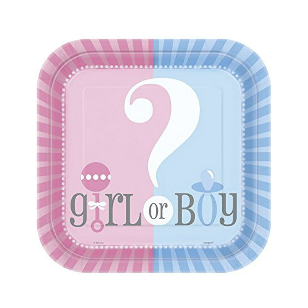 Gender Reveal Party Paper Dinner Plates, 9in, 8ct
