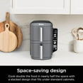 thumbnail image 3 of DoubleStack XL 2-Basket Air Fryer, Smart Cook System, DoubleStack Technology Cooks 4 Foods at Once, 10 QT, 6-in-1, Air Fry, Broil, Bake, Easy Meals, Easy Clean, Grey, 3 of 8