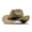 Khaki - M, variant on Western Denim Curved Top Hat Woolen Big Brimmed Hat Style British Jazz Hat Cozy Navy - M