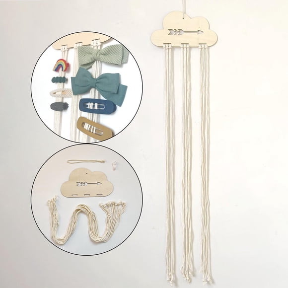 Borlas para el cabellero para colgar, almacenamiento de accesorios para el cabellero del bebé, soporte para diadema, organizador de pinzas para el - B B Yotijar sostenedor del arco