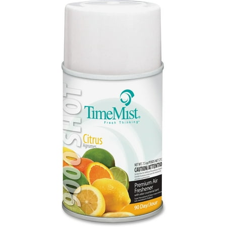 TimeMist, TMS1042649, Metered 90-Day Citrus Scent Refill, 4 / Carton, Clear