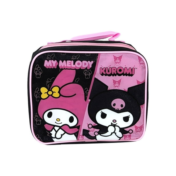 Hello Kitty My Melody Kuromi Lunch Bag Insulated Sanrio Pink Black