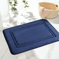thumbnail image 4 of Blue Absorbent Bathroom Floor Mat | Non-Slip Foam Sponge Door Mat | 40x60cm Waterproof Entryway Rug for Toilet & Indoor Outdoor Use | Quick-Dry Washable Bath Rug, 4 of 8