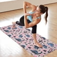 thumbnail image 6 of Pink Dinosaurs Plants Pattern Hot Yoga Mat Towel Non Slip for Hot Yoga - Quick-Drying Yoga Mat Cover with 4 Corner Pockets with Travel Bag - Hot Yoga Towel Non Slip 70"x26", 6 of 6