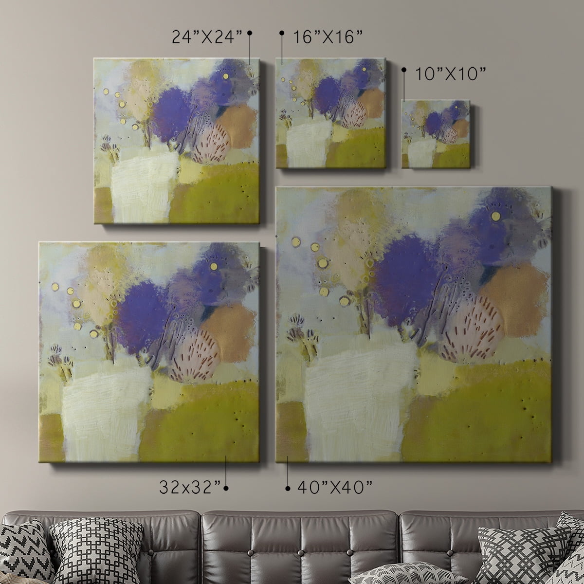 Wexford Home Blume I-Premium Gallery Wrapped Canvas, 24" x 24" - Ready to Hang