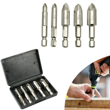 5Pcs Damaged Screw Extractor Remove Set Easy Out Bolt Screw Extractor Drill