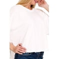 thumbnail image 2 of Je Suis une Accro de la Mode Zenana T-Shirt en Coton à Col Rond à Manches Courtes (Blanc, P), 2 of 3