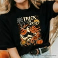thumbnail image 2 of Trick or Treat Goose T-Shirt, Vintage Halloween Witch Tee for October, 2 of 8