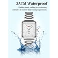 thumbnail image 4 of Explojoy Reloj Cuadrado Elegante para Mujer – Reloj de Pulsera de Cuarzo Impermeable con Calendario, Correa de Cuero O Acero Inoxidable, 4 of 10