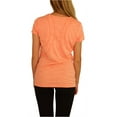 thumbnail image 3 of Reebok Womens Poly Marled Basic T-Shirt, Pink, X-Small, 3 of 5