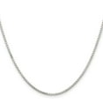thumbnail image 2 of 925 Sterling Silver 1.5mm Sparkle-Cut Round Box Chain Necklace 22 Inch Chain Necklace for Women and Men, 2 of 2