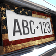 thumbnail image 6 of 1 Pcs American Flag License Plate Frame, License Plate Cover for Car Decorative Parts, Aluminum License Plate Bracket Holder Rust-Proof Weather-Proof for US Standard Car, 6 of 9