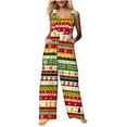 thumbnail image 2 of pstuiky Christmas Outfits for Women, Women Christmas Overalls Print Loose Adjustable Overalls Wide Leg Belt Pocket Overallschristmas Jumpsuit for Women, 2 of 9