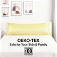 thumbnail image 2 of Flxxie Satin Body Pillow Cover - Ultra Soft Cooling 20"x54" Pillowcase for Hair & Skin, Anti Wrinkle - Envelope Closure - 1 Pack - Light Yellow, 2 of 5