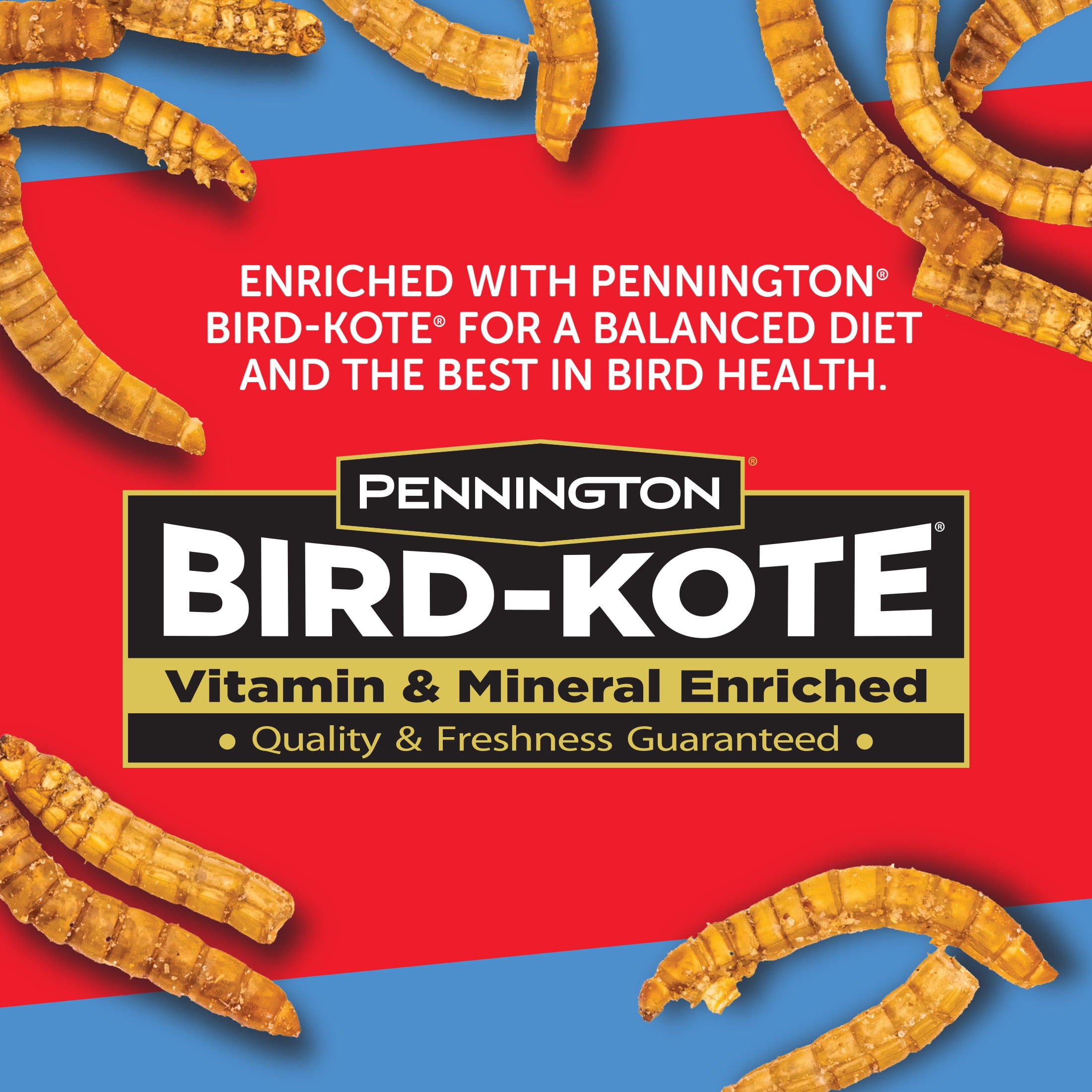 (4 pack) Pennington Recipe Selects Birder's Mealworm Blend, Dry Wild Bird Seed and Feed, 10 lb. Bag, 1 Pack