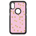 thumbnail image 1 of DistinctInk Custom SKIN / DECAL compatible with OtterBox Commuter for iPhone XR (6.1" Screen) - Pink & Gold Print - Polka Dots Pattern, 1 of 5