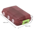 thumbnail image 5 of Yajisi 7‑Day Portable Medicine Organizer, 10‑Compartment Waterproof Plastic Case with One‑Button Lock, Compact Travel Capsule, Purple, 5 of 9