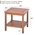 thumbnail image 3 of Costway Table d'Appoint de Patio en Bois d'Acacia à 2 Niveaux, Table d'Extrémité Carrée pour Porche et au Bord de la Piscine, Naturel, 3 of 9