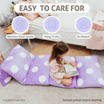 thumbnail image 5 of Butterfly Craze Floor Pillow Bed Lounger Cover, Cozy & Stylish Seating Solution for Kids & Adults, Recliner Floor Cushion for Ultimate Comfort, Holds 5 Pillows, Cover Only, Purple Polka Dot, King, 5 of 9
