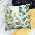 thumbnail image 2 of Throw Pillow Covers Decorative Green Leaf Watercolor Eucalyptus Branches Hand Floral with Plant Objects White Natural Greenery Twig Cushion Pillowcase, 2 of 5