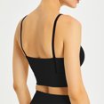 thumbnail image 3 of Xunlbb Best Bras for Women Plus Size Ladies' Ribbed Shock-absorbing Fitness Slim Shoulder Straps Beautiful Back Yoga Clothes Suspender Sports Bra(Black,L) on Clearance, 3 of 5