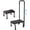 Black, variant on Step Stool with Adjustable Handle, Non-Slip Heavy Duty Step Stool for Elderly Holds 350 lbs, for Kitchen, Bathroom, Bedroom, Blue, Steel
