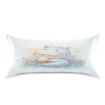 thumbnail image 3 of Haosy Satin Pillowcase for Hair and Skin Standard Cooling Silk Pillow Case with Envelope Closure Cute Hippopotamus and Rice 20"x30", 3 of 9