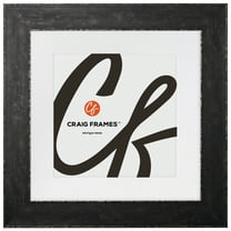 Craig Frames Starlight, 24x24 Picture Frame Matted for a 20x20 Photo, Noir Black