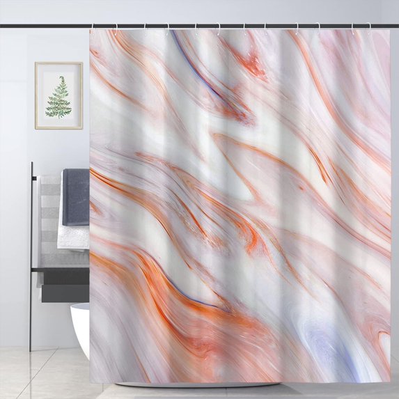 Abstract Shower Curtain Marble Colorful Shower Curtain for Bathroom Bathtub Home Decor with 12 Hooks 72"x72"