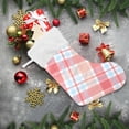 thumbnail image 6 of Colorful Blue Plaid Christmas Stockings Christmas Presonalized Large Stocking Sock, Set of 1 Xmas Party Winter Decor Candy Bag Family Holiday Gift, 17.7 Inch, 6 of 7