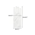 thumbnail image 2 of INSPIRE CHIC Solid Color Satin Full Finger Gloves Wrist Length Short Gloves for Women White One Size, 2 of 6