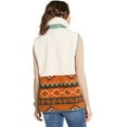 thumbnail image 3 of Love Tree Women's Soft Sherpa Bohemian Southwest Vest (Ivory, Small), 3 of 4
