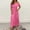 Pink, variant on Summer Wedding Guest Dresses for Women Off-Shoulder Solid Color Flowy Swing Elegant Ruffle Tiered Maxi Dress Beach Fashion Lightweight and Pink 3XL