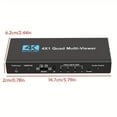 thumbnail image 4 of HDTV Signal Switcher 4 Input 1 Output with Remote 1080P 60Hz to 4K 30Hz Resolution HDTV 4x1 Multi-viewer, 4 of 11