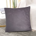 thumbnail image 5 of Unique Bargains Solid Velvet Soft Square 80/20 Viscose Throw Pillow Covers 18" x 18" Steel, 5 of 6